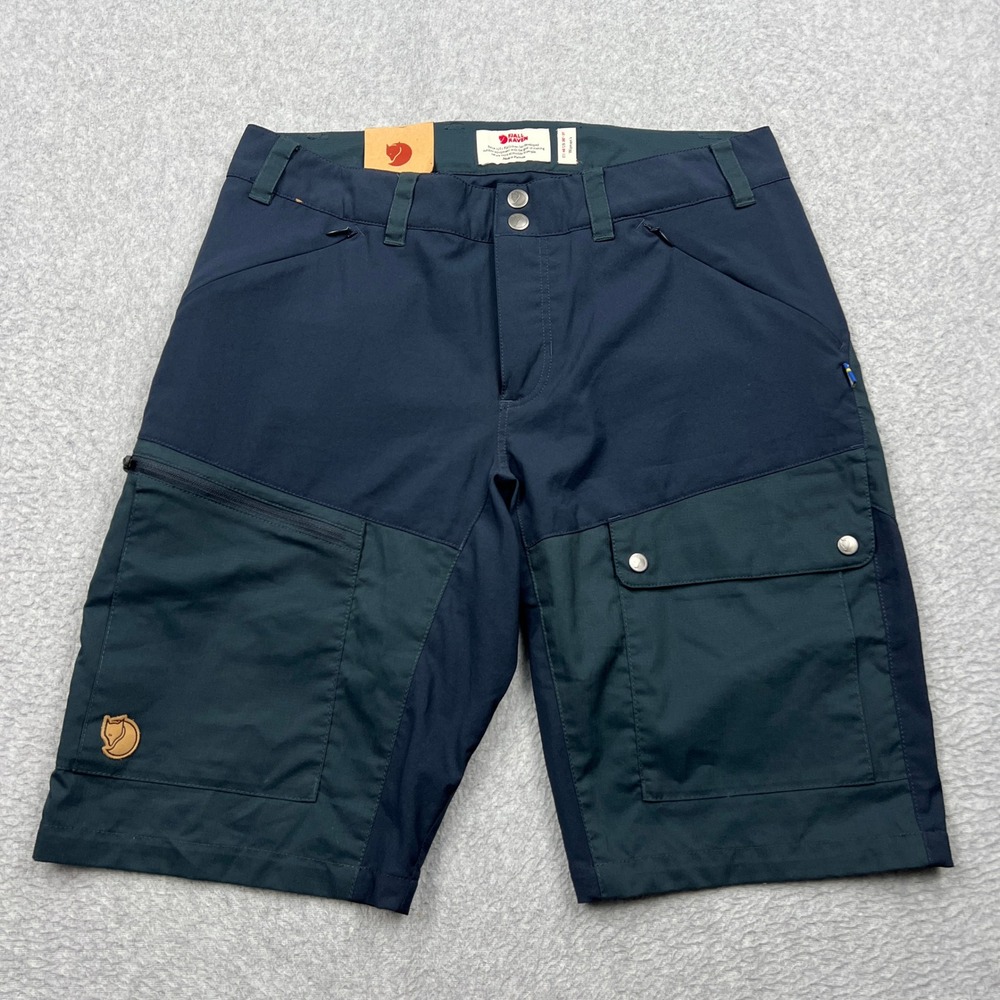 NEW Fjallraven Abisko Midsummer Shorts Womens 30-31 Blue Hiking Technical Hiking